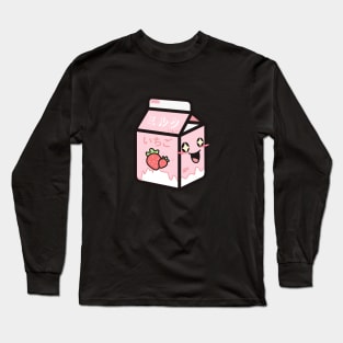 Kawaii Strawberry Milk Long Sleeve T-Shirt